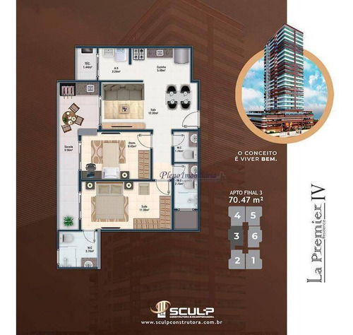 Imagem 15 de 18 de Apartamento Com 2 Dormitórios Sendo 1 Suíte, À Venda, 76 M² Por R$ 511.996 - Vila Guilhermina - Praia Grande/sp - Ap0816