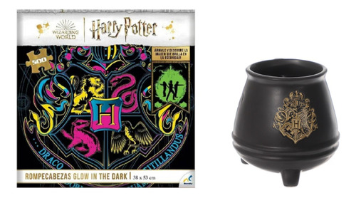 Taza Caldero Harry Potter Wizarding World + Rompecabezas