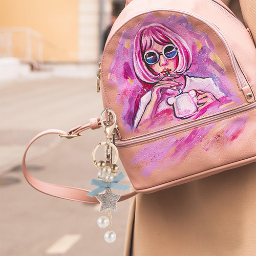 Llavero Con Colgante De Dibujos Animados Con Diamantes De Im