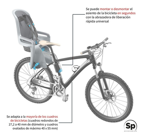 Silla Portabebe Para Bicicleta Thule Ride Along Gris Claro