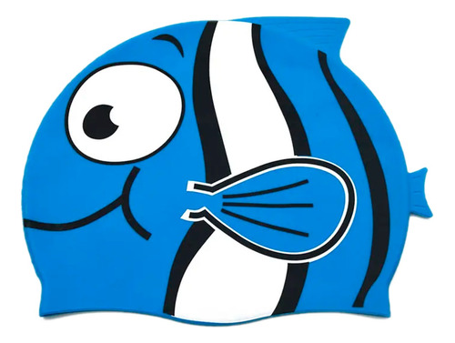 Gorros Niños Pez  Natación 100% Silicona Originales  Piscina