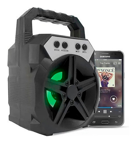 Mini Caixa Som Amplificada Rádio Fm Bluetooth Cnn521sp Black