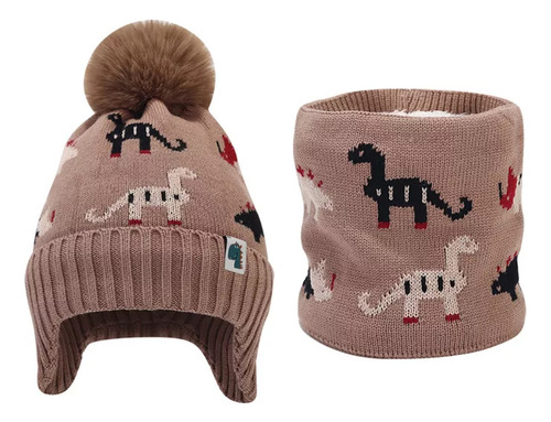 Conjunto De Gorro Y Bufanda De Punto Para Niños De Invierno