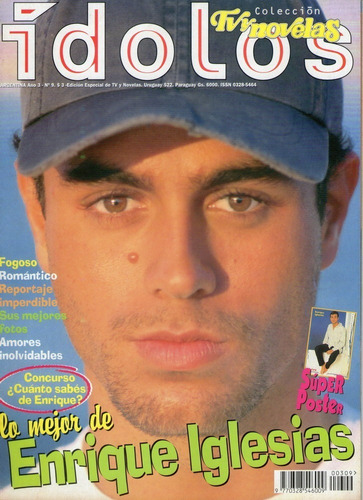 Revista Idolos Nro. 9 * Especial Enrique Iglesias * 1997