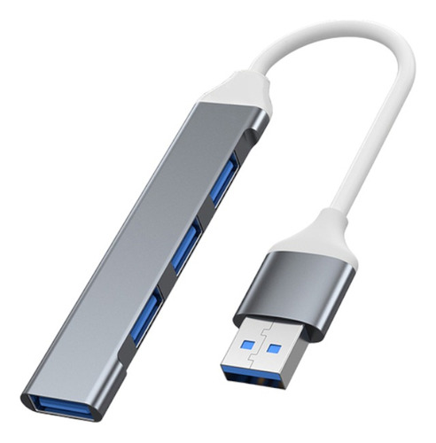 Hub Multipuertos En Aluminio 4 Puertos Multi Usb Y Usb-c 3.0