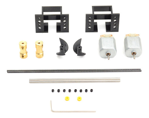 Juego De Propulsión De Motor De Barco Rc Diy, Eje De 15 Cm,