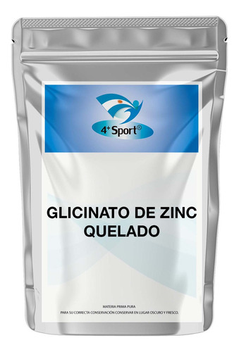 Glicinato De Zinc Quelado Puro 500 Gr 4+