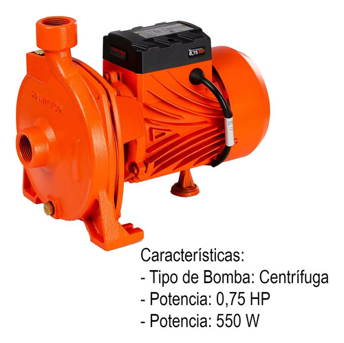 Bomba Centrifuga 550w 1 Pulgada Presion Hamilton Hbc146