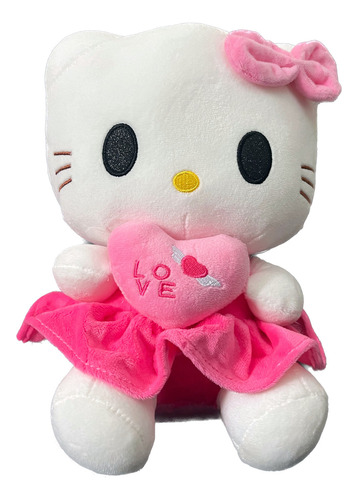 Peluche Hello Kitty Con Corazón Kawaii Para Color Rosa