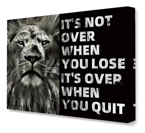 Lion Inspirational Entrepreneur Lo Cita Not Over When You