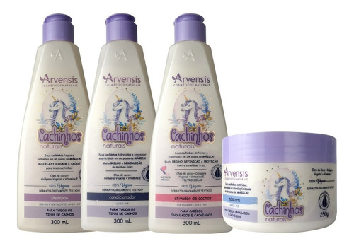 Kit Arvensis Cachinhos Sh.+ Cond + Ativ.300ml+masc 250gr