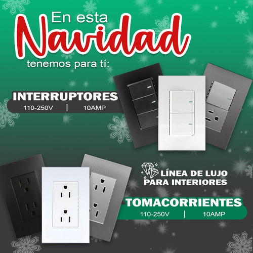 Tomacorrientes Y Interruptores De Lujo 110v-250v 10 Amp