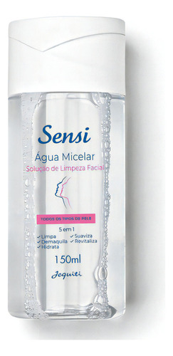 Água Micelar Solução De Limpeza Facial 5 Em 1 Sensi Jequiti