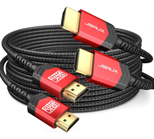 Jsaux 8k Cables Hdmi 2.1 10ft 2-pack 48gbps 8k Y 4k Ultra Sp