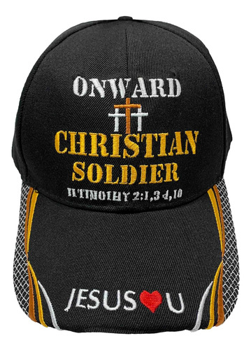 Onward Christian Soldier - Gorra De Béisbol De Lona Negra