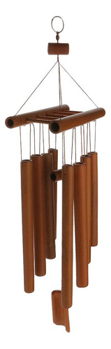 Hecho Windchimes Wind Chime Bambú 7 Tubos Ador Estilo 1