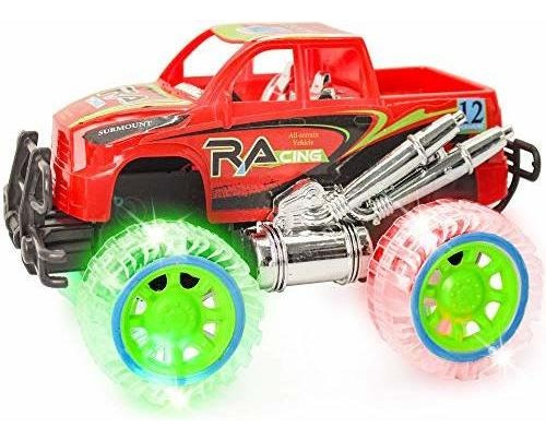 Camión Monstruo Rojo Iluminado Sonidos Monster Truck D...