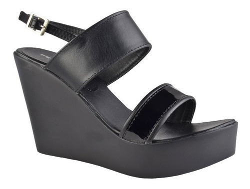 Sandalias Taco Chino De Mujer De Cuero Lappas - Ferraro