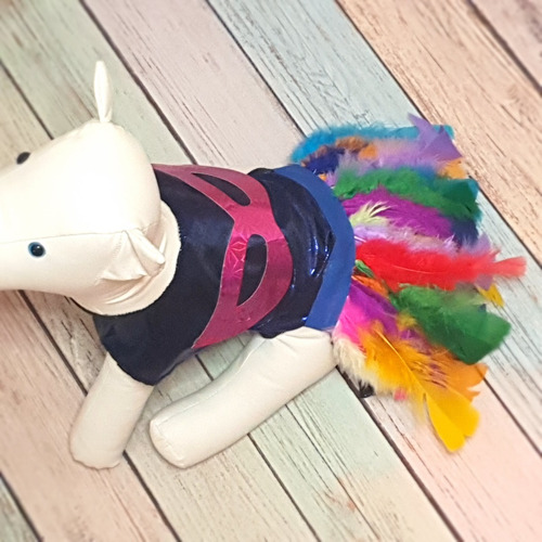Roupa Pet - Vestido Carnaval Tam 4 - Roupinha Cachorro