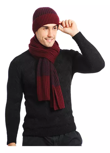 WANYING Otoño Invierno Básico Bufanda para Hombre 10% Lana Bufanda de Punto  Sencillo Elegante Casual Negocios - Nota Musical Antracita & Beige Oscuro:  : Moda