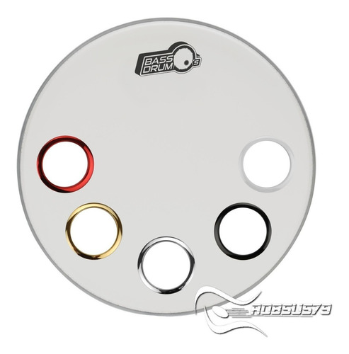 Imagem 2 de 3 de Protetor Bass Drum's P/ Furo De Bumbo Ahead Hbl 5 Preto