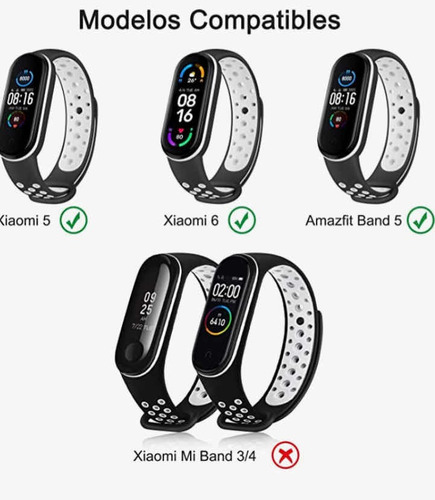 Imagen 2 de 9 de Correa Para Xiaomi Mi Band 7 / 6/ 5 De Silicone