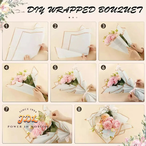 N Kit 100pcs Papel Celofan Coreano Para Ramos 10 Colores
