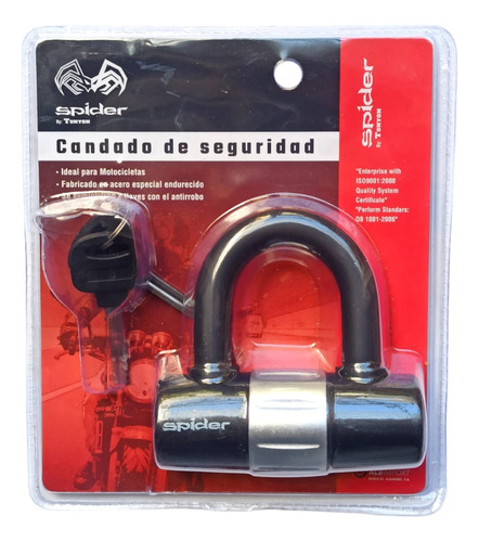 Candado Spider Moto 60 Mm/ Klr/ Vstrom/dr650/gn 125/ Br200