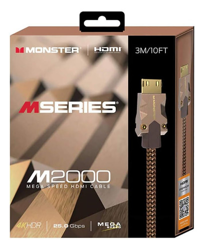 Monstruo Mseries M2000, Hdmi De 3 M, 25 Gbps