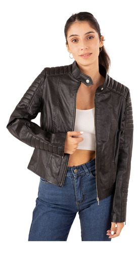 Campera Geral Cuero Vacuno Mujer