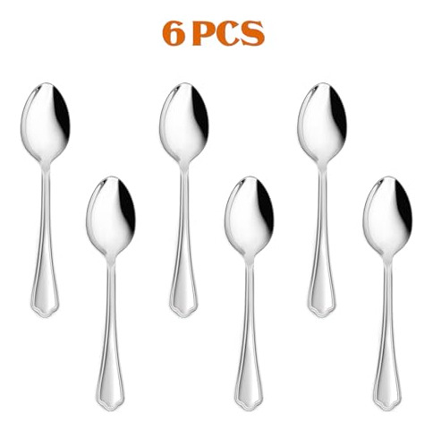 Juego De 6 Cucharas De Sopa De Acero Inoxidable 20 Cm