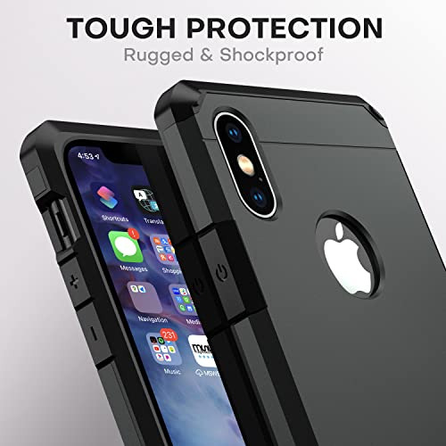 Funda Para iPhone X iPhone XS Negro Dual Layer