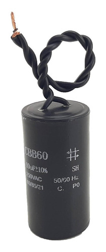 Capacitor Para Ventilador Teto 10uf 110/220v Bivolt Dois Fio