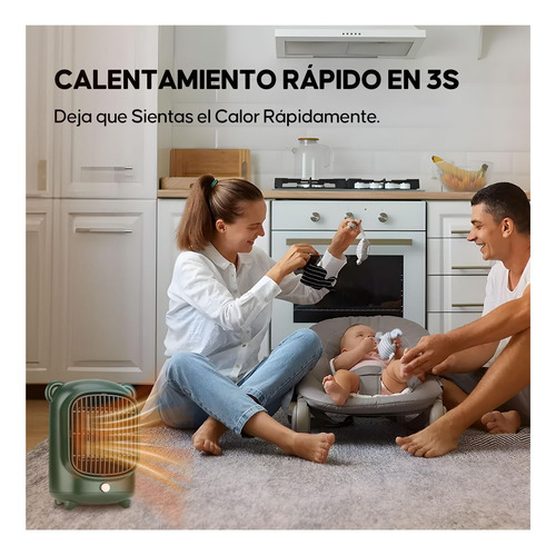 Calentador Espacial Con Termostato Ajustable Mini Calentador