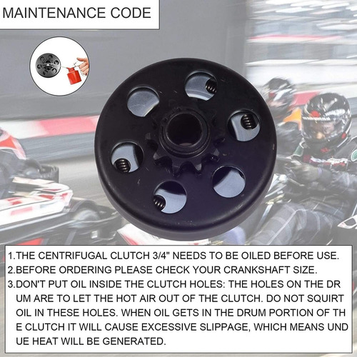 Go Kart - Embrague De 3/4 Calibre 10t Para Cadena #40/41/420