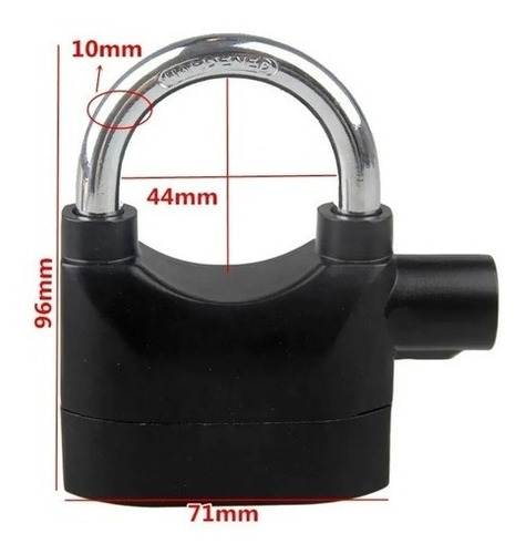 Imagen 3 de 5 de Super Candado Moto Y Bicicleta Con Alarma Fuerte Sonido
