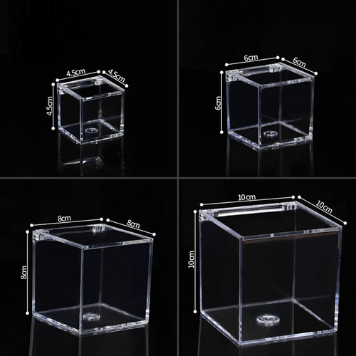 Caja De Almacenamiento De Acrílico 7,5 Cm X 7,5 Cm X 7,5 Cm