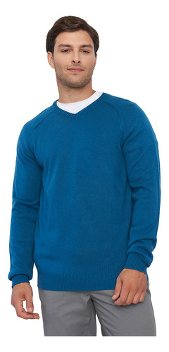 Sweater Hombre Grueso V-neck Petrol Corona