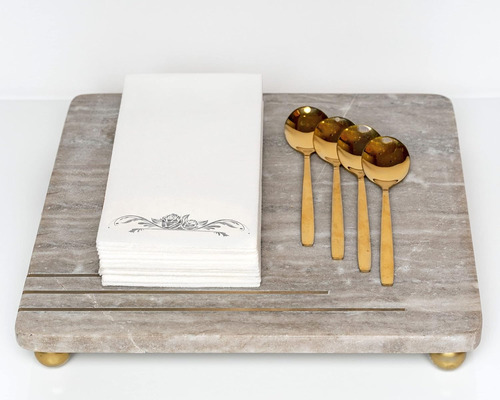Servilletas De Papel Airlaid Con Estampado De Hoja De Plata
