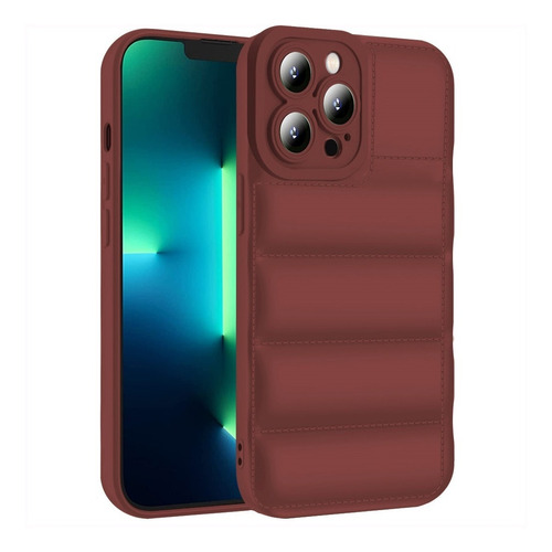 Funda Tpu Silicona Puffer Protege Cámara Para iPhone 12