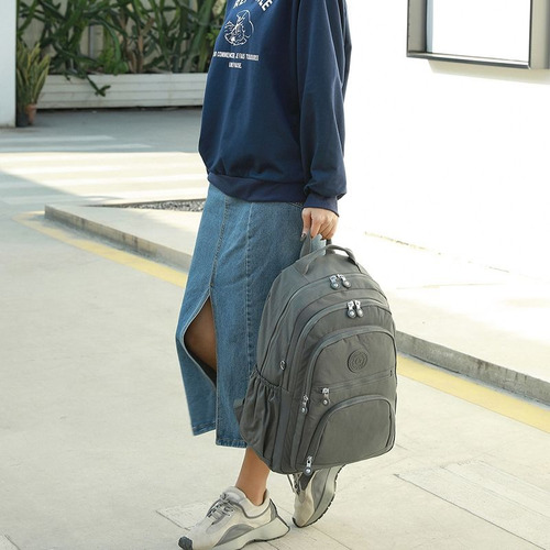 Mochila Notebook Tactel Impermeável Escola Viagem Trabalho Cor Preto