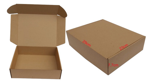 100 Cajas De Carton Microcorrugado De 29 X 23 X 7,7cm