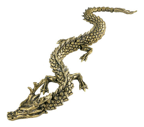 Dragón Articulado 3d Dragón Chino Feng Shui Estatua De Latón