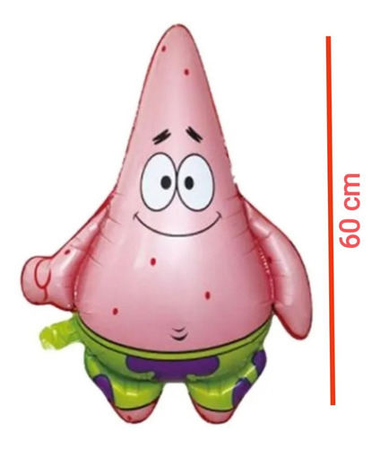 Kit 5 Globos Fiesta Metálicos Patricio Estrella, Bob Esponja