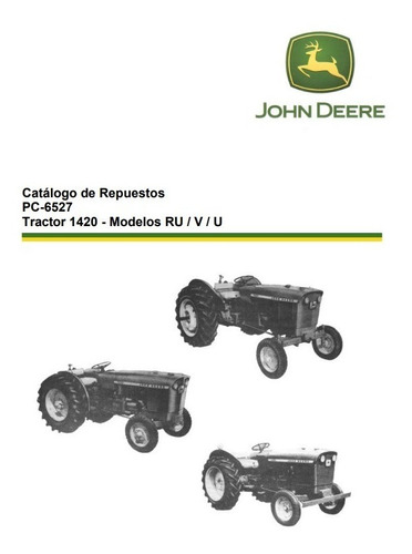 Manual Catálogo De Repuestos Tractor John Deere 1420