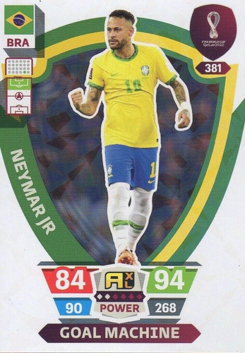 Adrenalyn Xl Qatar 2022 Carta  #381 Neymar Jr, Goal Machine