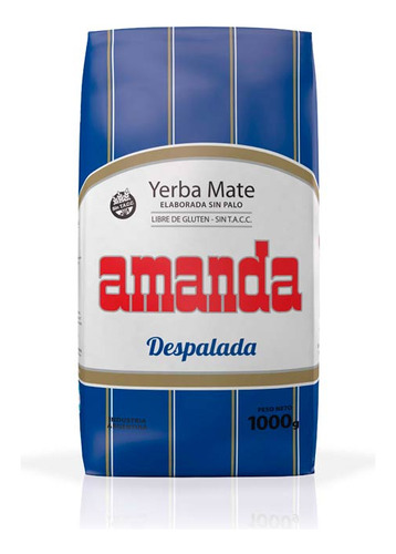 Yerba  Despuma Azul 1 Kg Amanda Yerbas