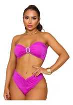 Comprar Biquíni Feminino Top Tomara Que Caia Calcinha Cavada Amarrar