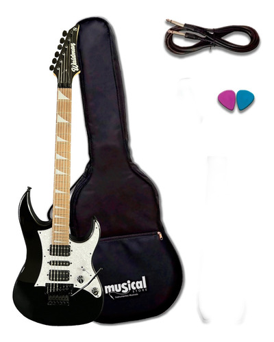 Guitarra Waldman Wig350 Bk C Capa Standard,cabo,02 Palh!