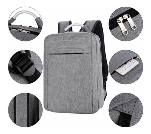 Morral Eskape Dos Servicios Bolsillo Para Laptop Maleta 